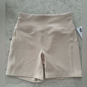 RBX Ribbed Cream Biker Shorts || Size: Small || NWT